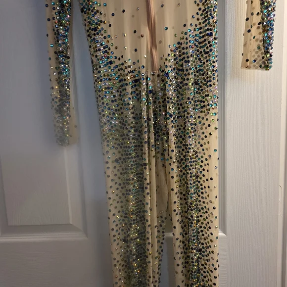 Elegant Sequin Embellished Jumpsuit